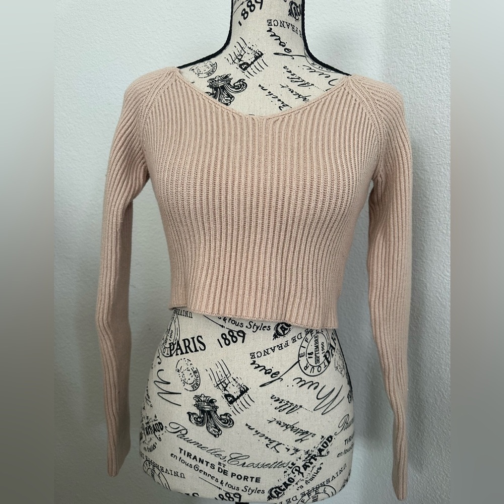Forever 21 Ribbed Knit Sweater in Cream